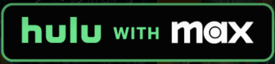 hulu with max bundle logo against a black background