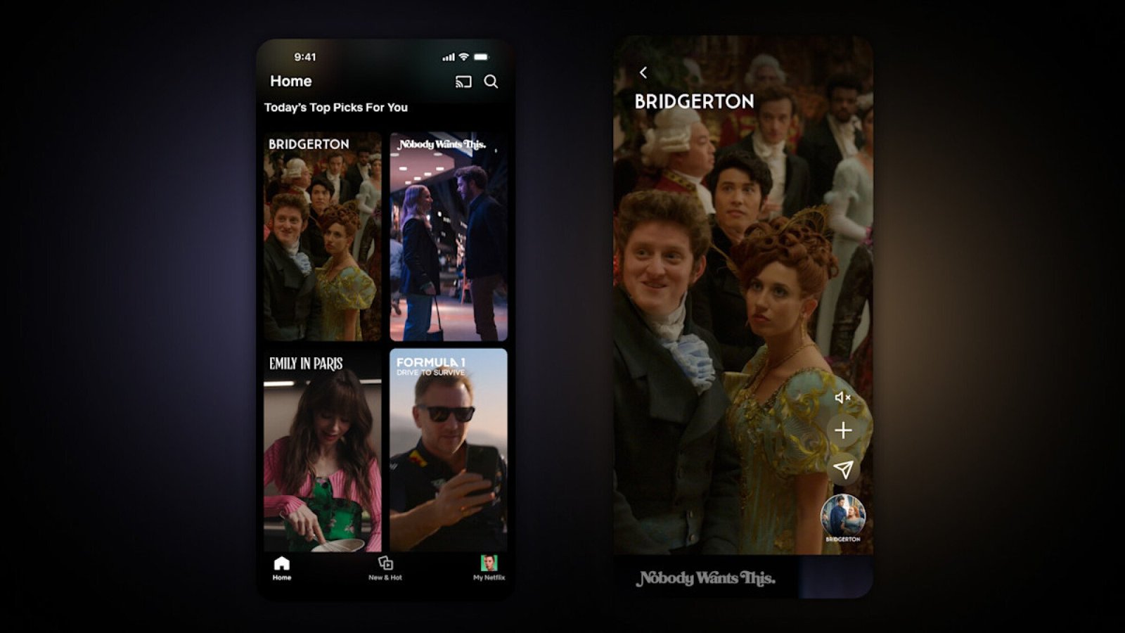 a screenshot of a tiktok-esque feed on netflix