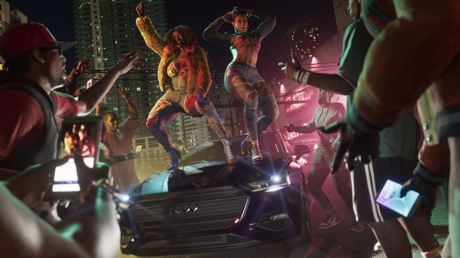 Women dancing on top of a car in GTA 6